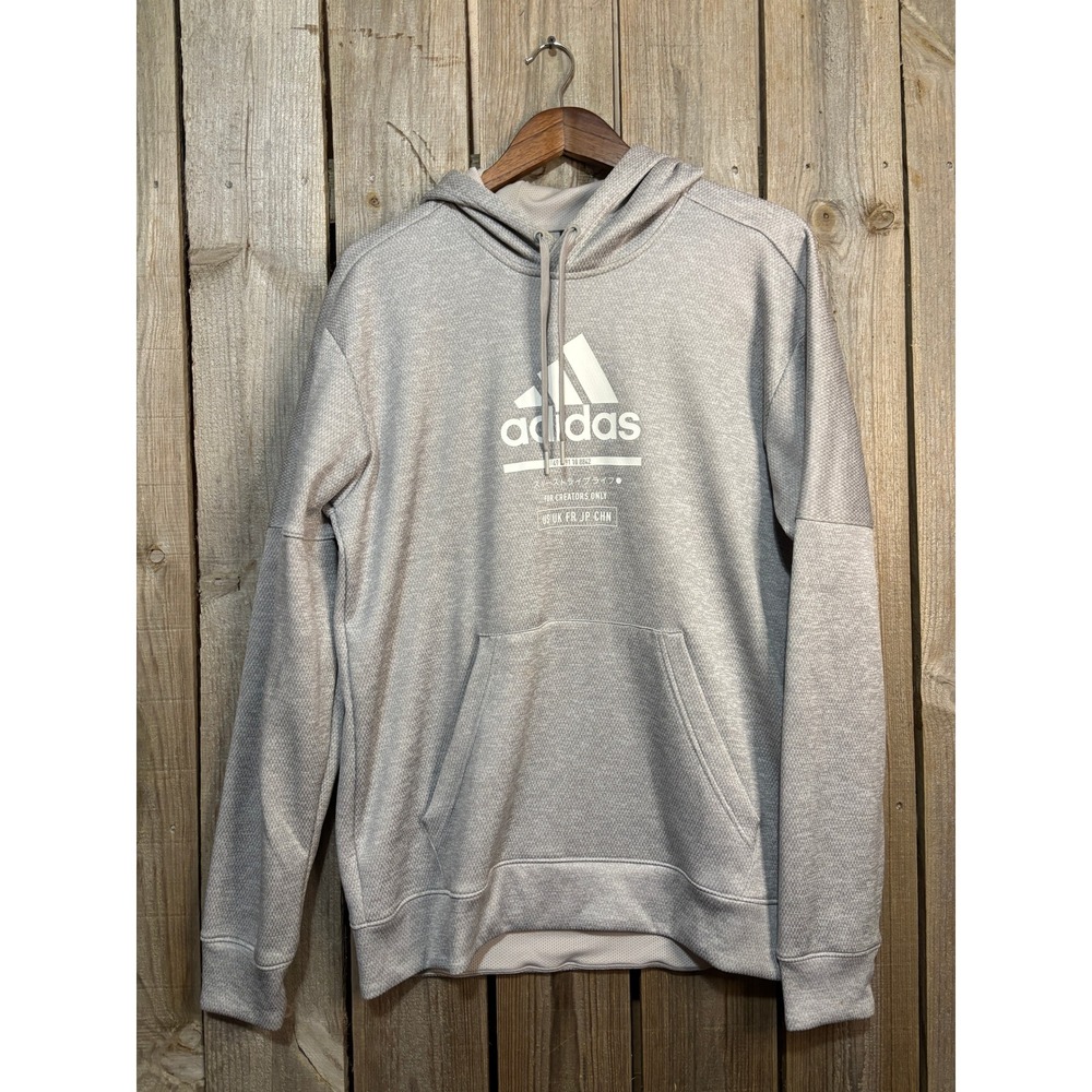 Adidas Climawarm Hoodie Mens Large Grey Pullover Logo DH9075 For Creators Only